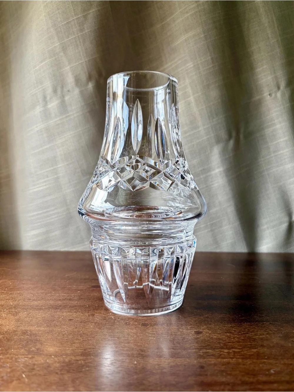 Vintage Waterford Crystal Lismore Hurricane Fairy Lamp
